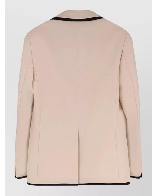 Valentino Natural Virgin Wool Blazer Single Breasted Design for men
