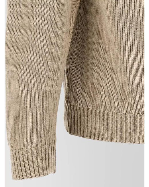 Zanone Natural Chioto Cardigan High Collar Front Pockets for men