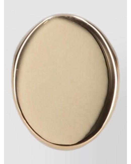 Maison Margiela Natural Signet Ring Polished Finish Engraved Detail