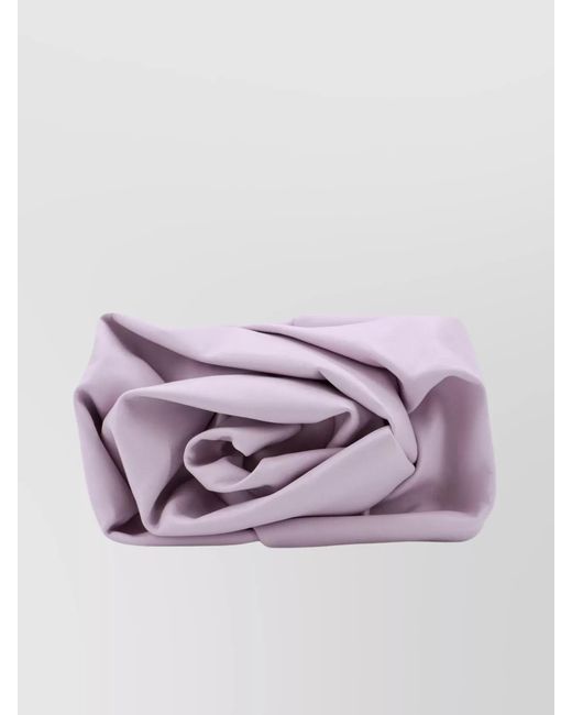 Burberry Purple Rose Frontal Leather Clutch