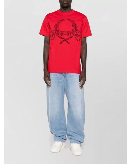 Moschino Red Short-Sleeve T-Shirt for men
