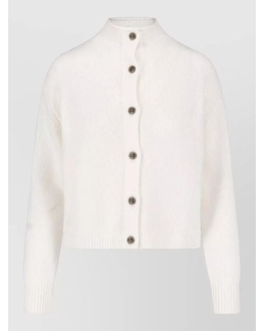 Lisa Yang Natural Cropped High Neck Lightweight Casual Jacket