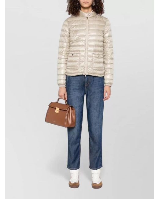 Herno Natural Nylon Short Down Puffer Jacket