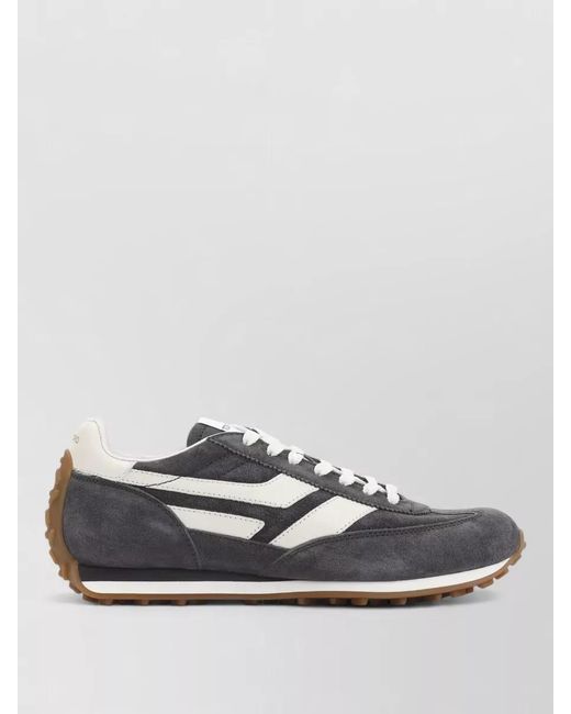 Tom Ford Gray Leather Low-Top Sneakers for men