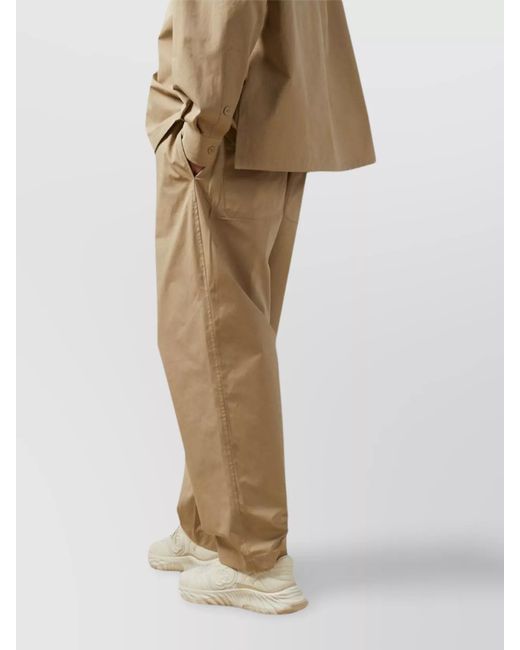 Gucci Natural Cotton Regular-Fit Straight-Leg Trousers for men