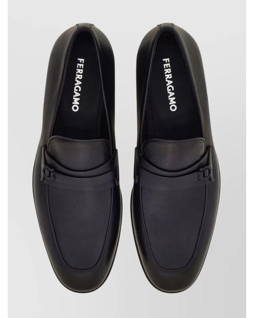 Ferragamo Multicolor Shaded Leather Loafers Round Toe for men