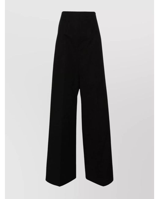 Sportmax Black High-Rise Wide-Leg Trousers