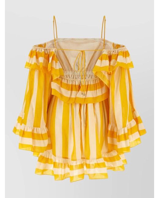 Zimmermann Yellow Short Dresses