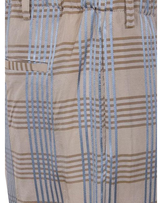 Uma Wang Gray Gorlitz Checked Trousers Side And Back Pockets for men