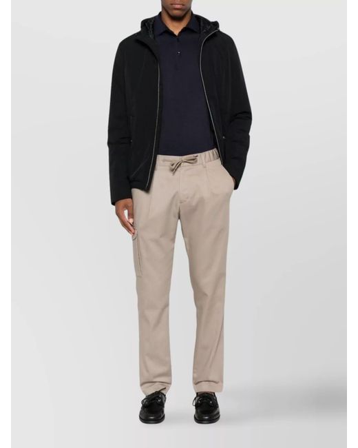 Herno Black Short Down Hooded Jacket for men