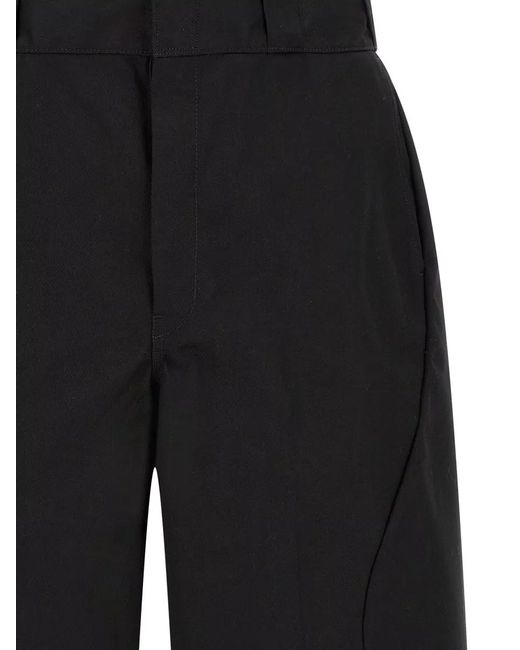 Undercover Black Asymmetric Bermuda Shorts for men