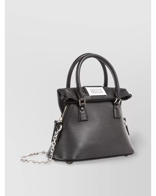 Maison Margiela Black 5Ac Micro Leather Shoulder Bag