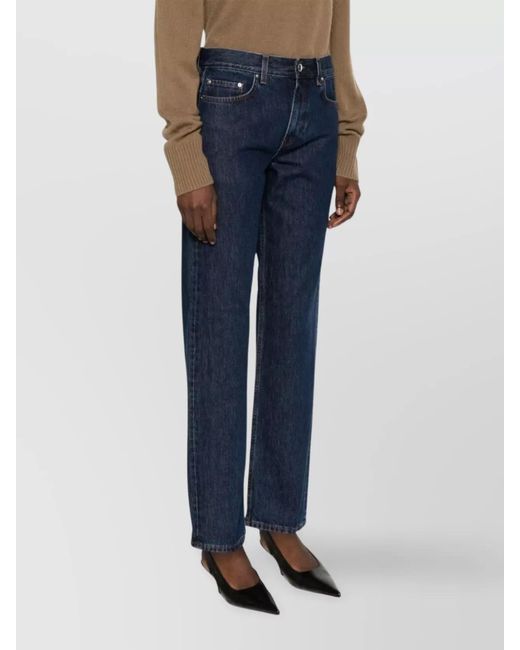 Totême Blue Denim Straight-Leg Jeans
