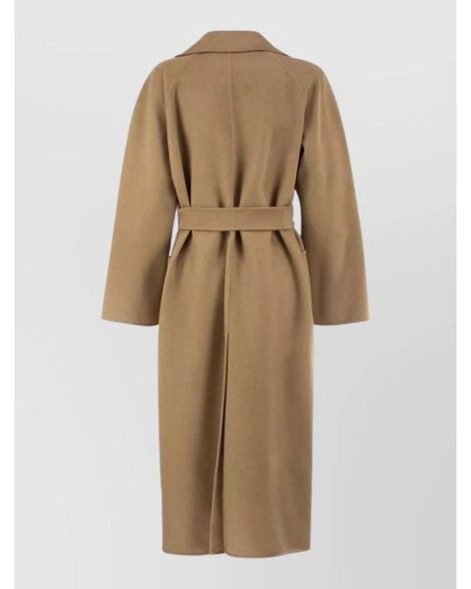 Max Mara Natural Belted Midi Coat Relaxed Fit