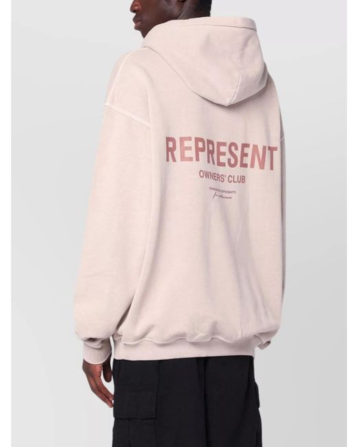 Represent Blue Oversized Hooded Sweatshirt for men