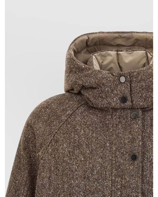 Brunello Cucinelli Brown Cropped Down Jacket