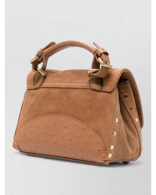 Zanellato Brown Postina Zashmere Baby Leather Shoulder Bag