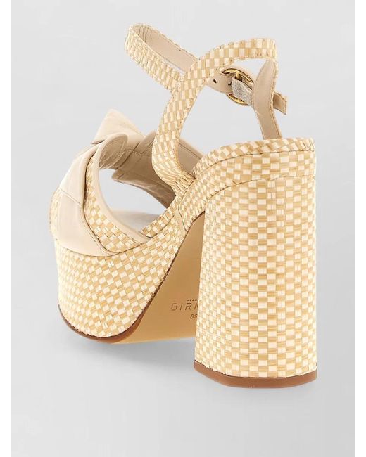 Alexandre Birman Natural Leather Maxi Clarita Sandals