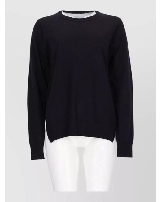 Department 5 Blue Merino Wool Monde Knit Top Long Sleeves