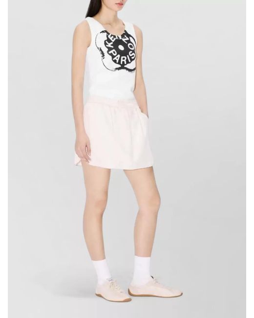 KENZO Gray Boke Flower Graphic Ribbed Jersey Tank