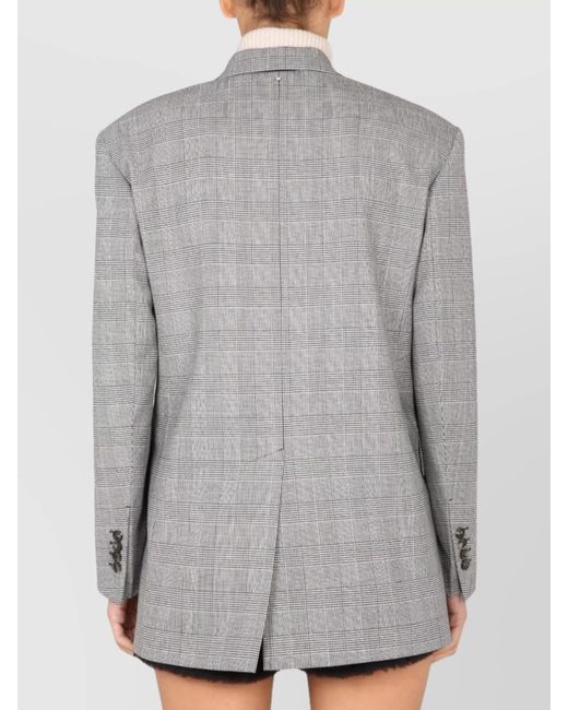 Max Mara Gray Double-Breasted Blazer