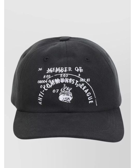Enfants Riches Deprimes Black Cotton Twill Embroidered 6-Panel Cap for men