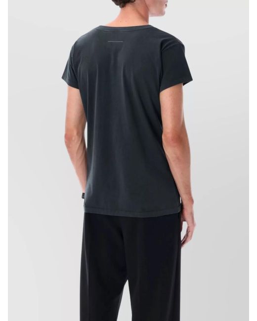 MM6 by Maison Margiela Blue Cotton Short-Sleeve T-Shirt for men
