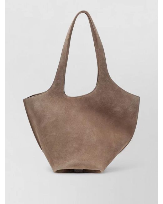 The Attico Natural Suede Shoulder Bag
