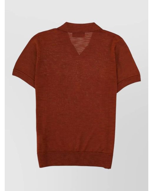 Boss Red Lightweight V Neck Short Sleeve Top for men