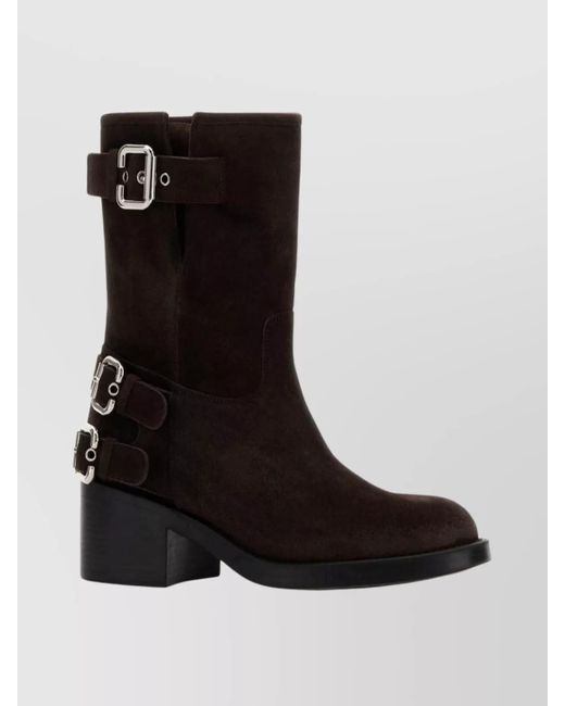 Chloé Black Dakota Ankle Boots Block Heel