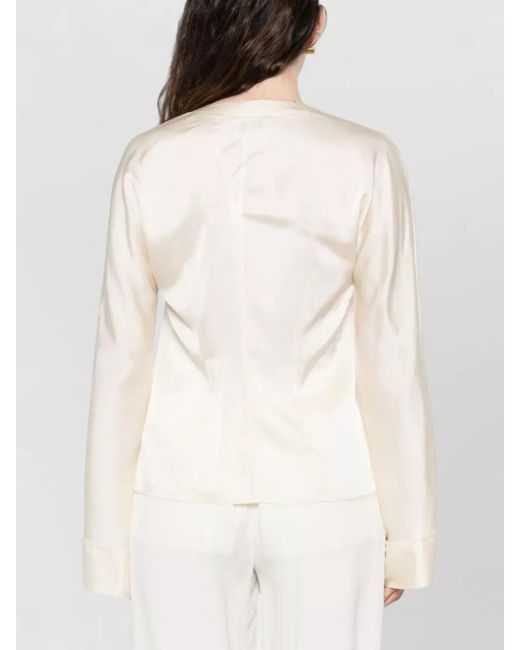 Forte_forte Natural Silk Long-Sleeve Blouse