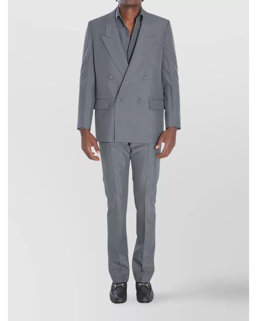 Gucci Gray Double-Breasted Jacket for men