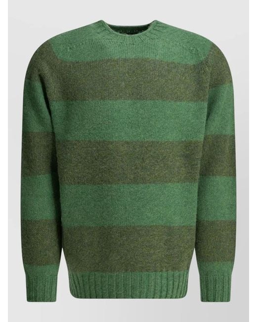 Beams Plus Green Wool Jumper for men