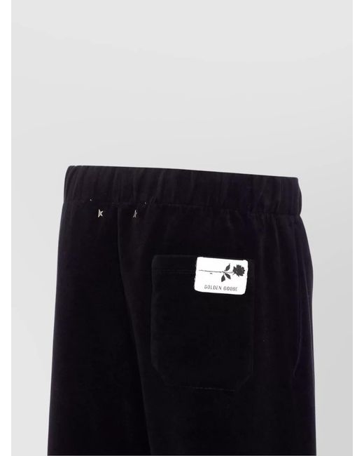 Golden Goose Deluxe Brand Blue Velvet Wide-Leg Track Pants