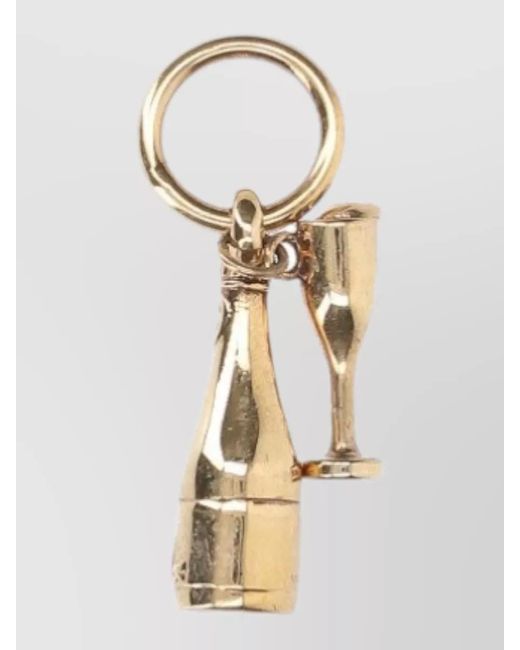 Chloé Metallic Keyring Set Champagne Bottle And Glass