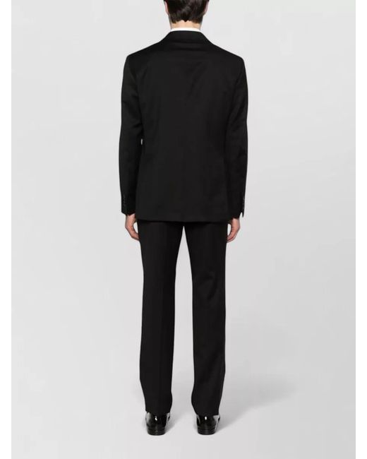 Tagliatore Black Wool Single-Breasted Two-Piece Suit for men