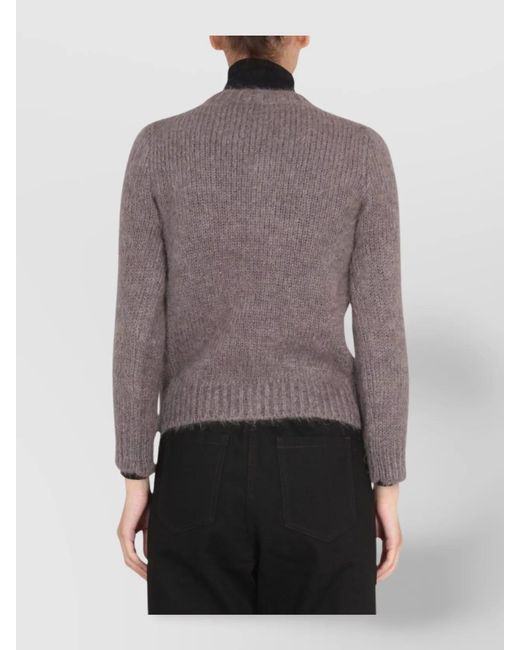Raf Simons Gray Mohair Crewneck Jumper