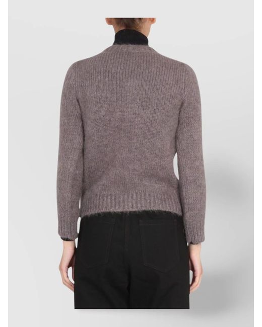 Raf Simons Gray Mohair Crewneck Jumper
