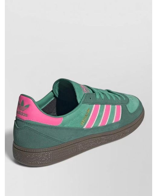 Adidas Originals Green Sneakers Contrast Accents Perforated Toe Rubber Sole for men