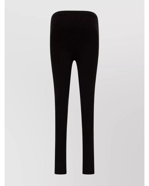 Totême Black Elastic Waistband Slim Fit Trousers