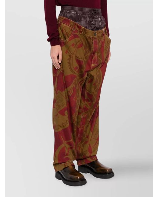 Vivienne Westwood Brown Straight-Leg Trousers for men