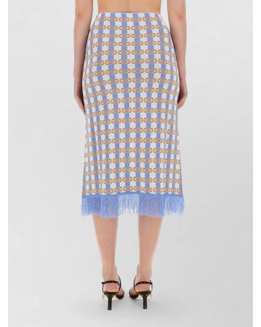 Baum und Pferdgarten Multicolor Callis Skirt Check Pattern Fringe Hem