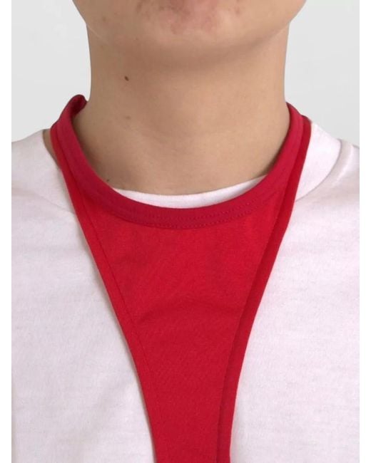Dolce & Gabbana Red Jersey Stretch Bodycon Mini Dress Overlay