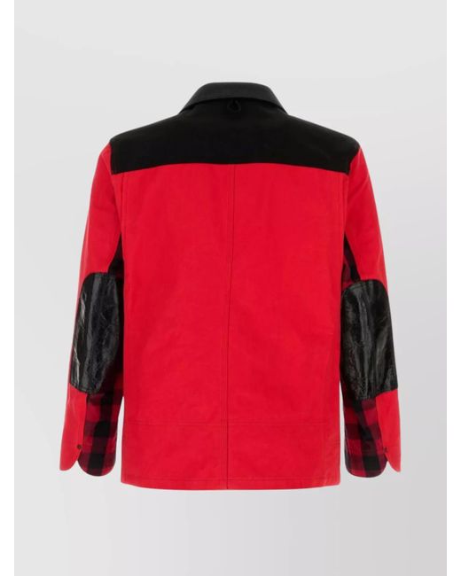 Junya Watanabe Red Denim Shirt Jacket for men