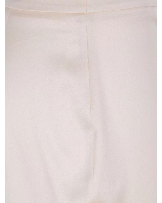 Twinset White Knee Length Pants Belt Loops Pleated