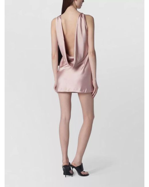 ANDAMANE Pink Open Back Mini Dress