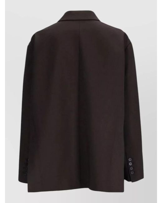 Frankie Shop Black Bea Relaxed Tailoring Blazer Jacket