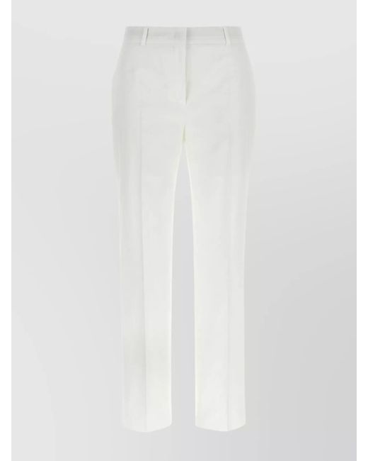 Max Mara White 'David' Trousers Featuring Front Crease