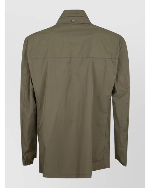 Herno Green Quilted Hooded Jacket for men