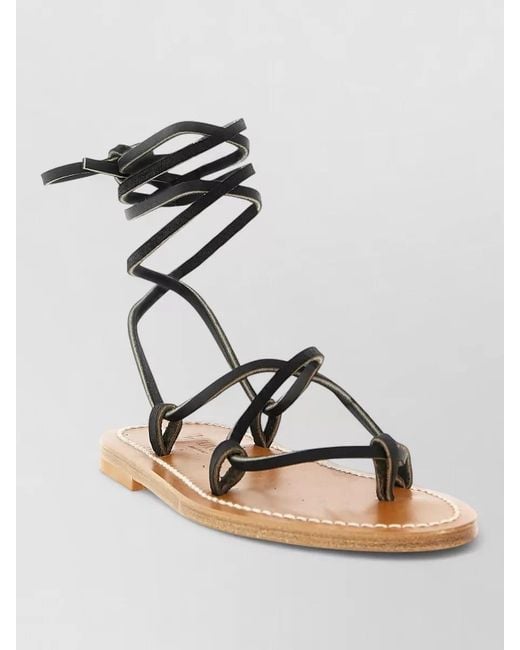 K. Jacques Multicolor Bikini Flat Sandals Casual Open Toe